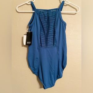 🆕 Bloch Striped Paneled Blue Camisole Leotard | XS